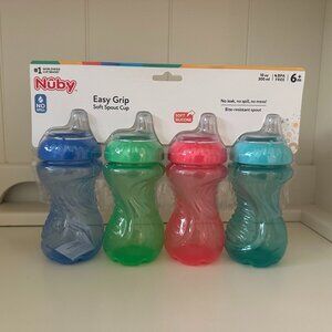 Nuby Easy Grip Soft Spout Cup - Pack of 4 - NWT